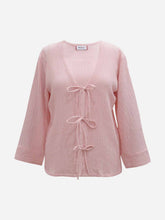 SOFT BLUSH - PASTEL PINK FRONT TIE TOP